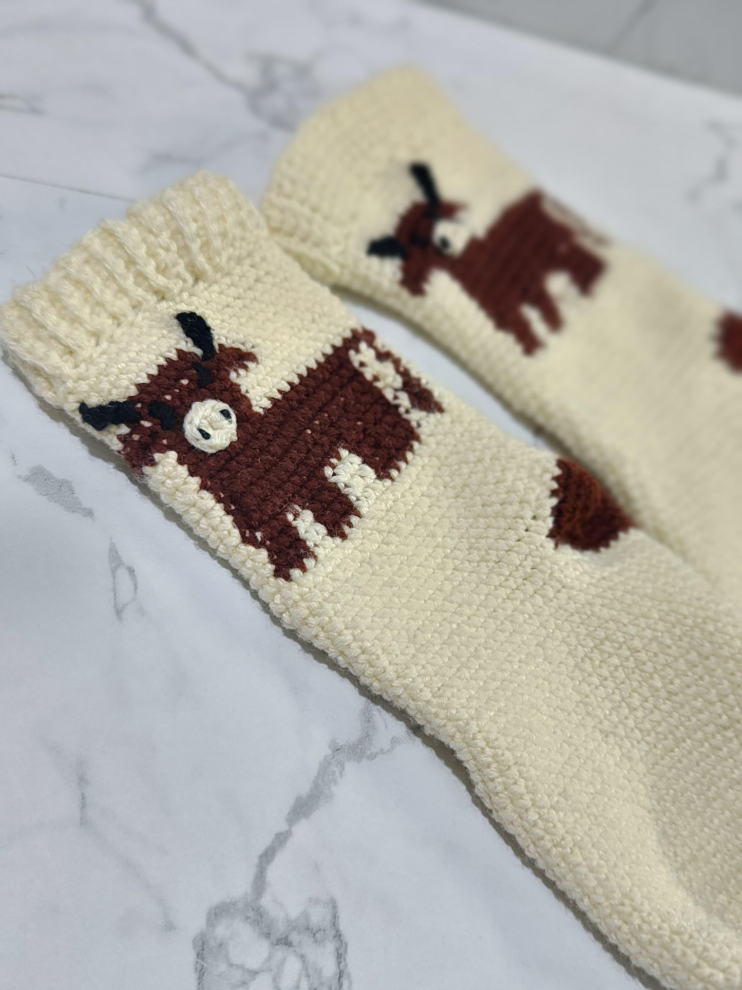 Highland Cow Socks Crochet Pattern