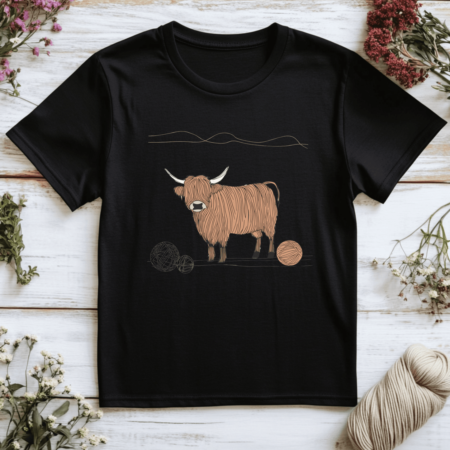 Highland Cow Crochet T-Shirt