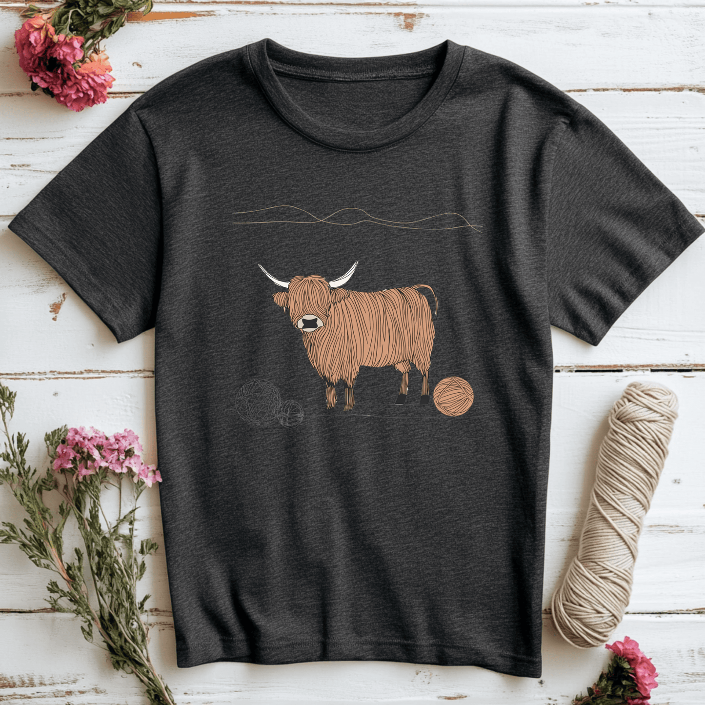 Highland Cow Crochet T-Shirt