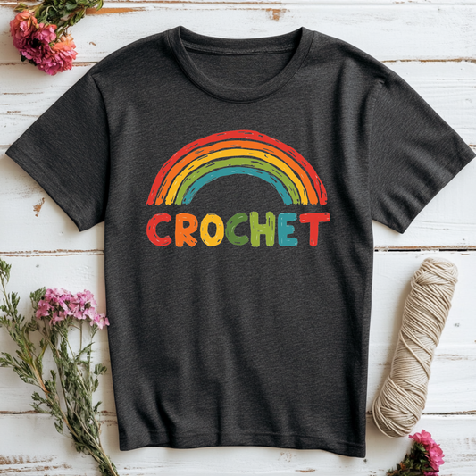 Crochet Rainbow T-Shirt