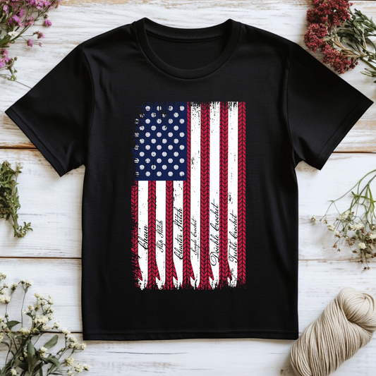 Crochet American Flag T-Shirt