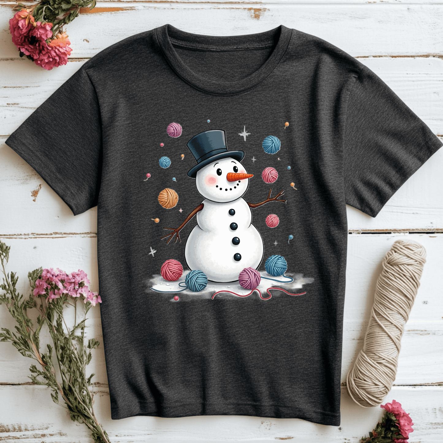 Yarn Snowman T-Shirt