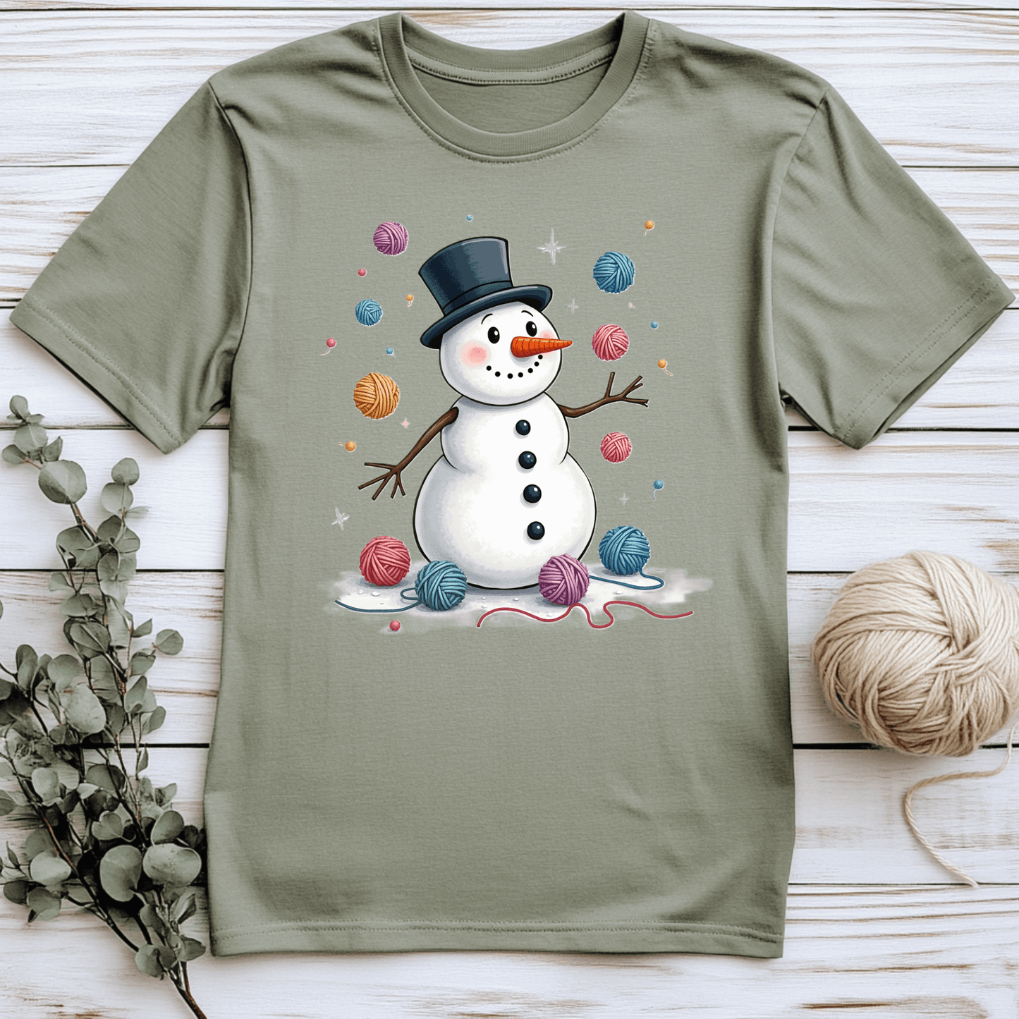 Yarn Snowman T-Shirt