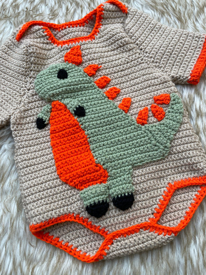 Dino Baby Romper - KnotNookCo