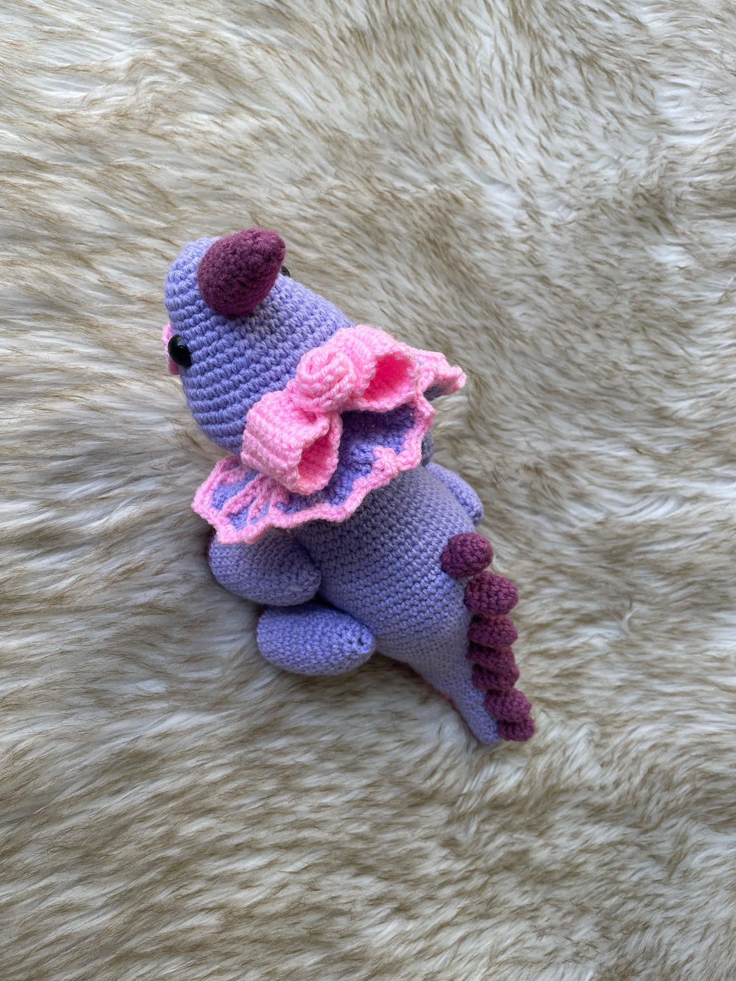 Purple Triceratops Dinosaur Pattern - KnotNookCo