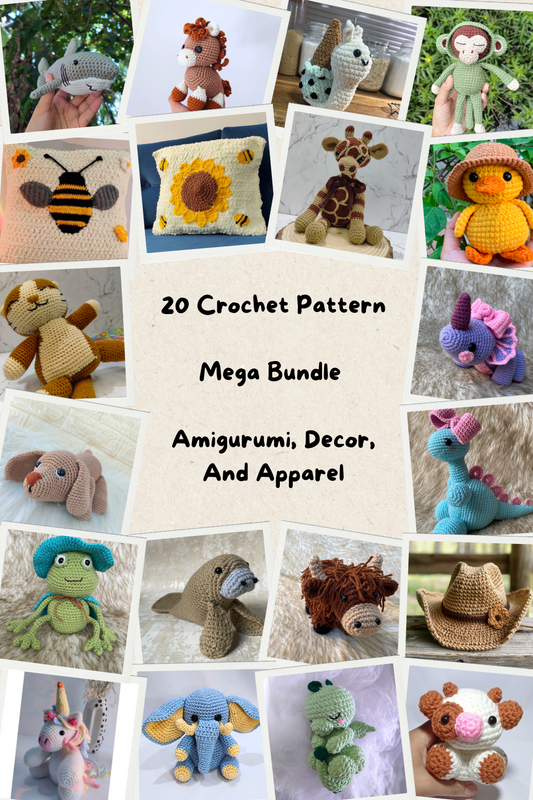 20 Crochet Pattern Mega Bundle