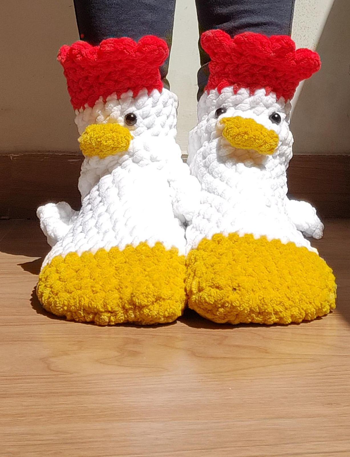 Chicken Pattern Socks Chicken Socks Crochet Pattern – KnotNookCo