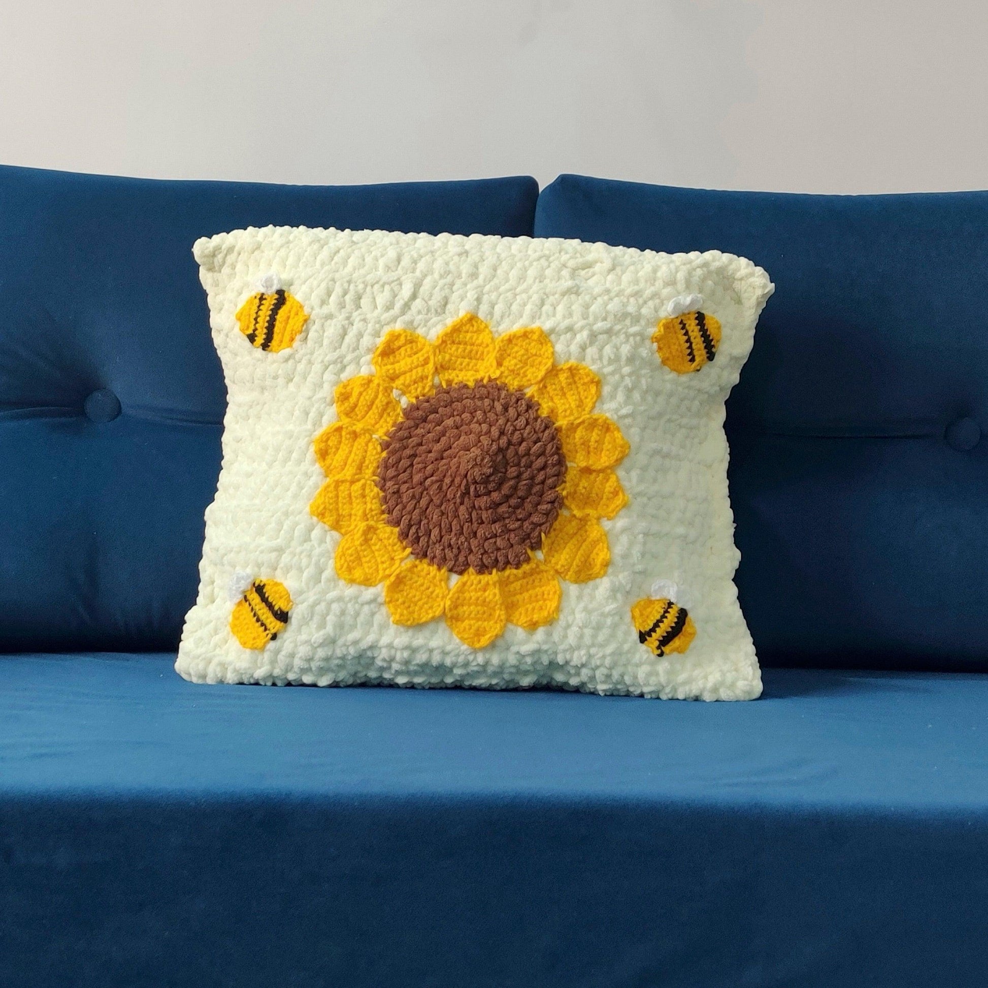 Sunflower & Bumble Bee Pillow Set - KnotNookCo