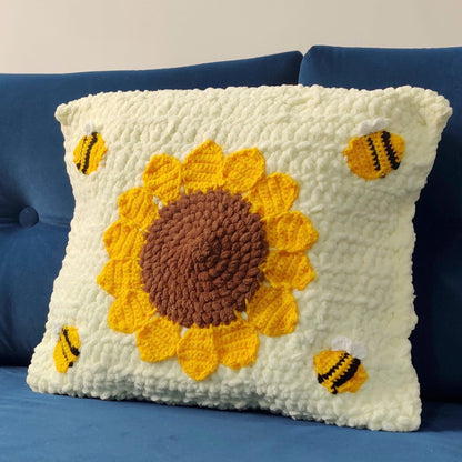 Sunflower & Bumble Bee Pillow Set - KnotNookCo